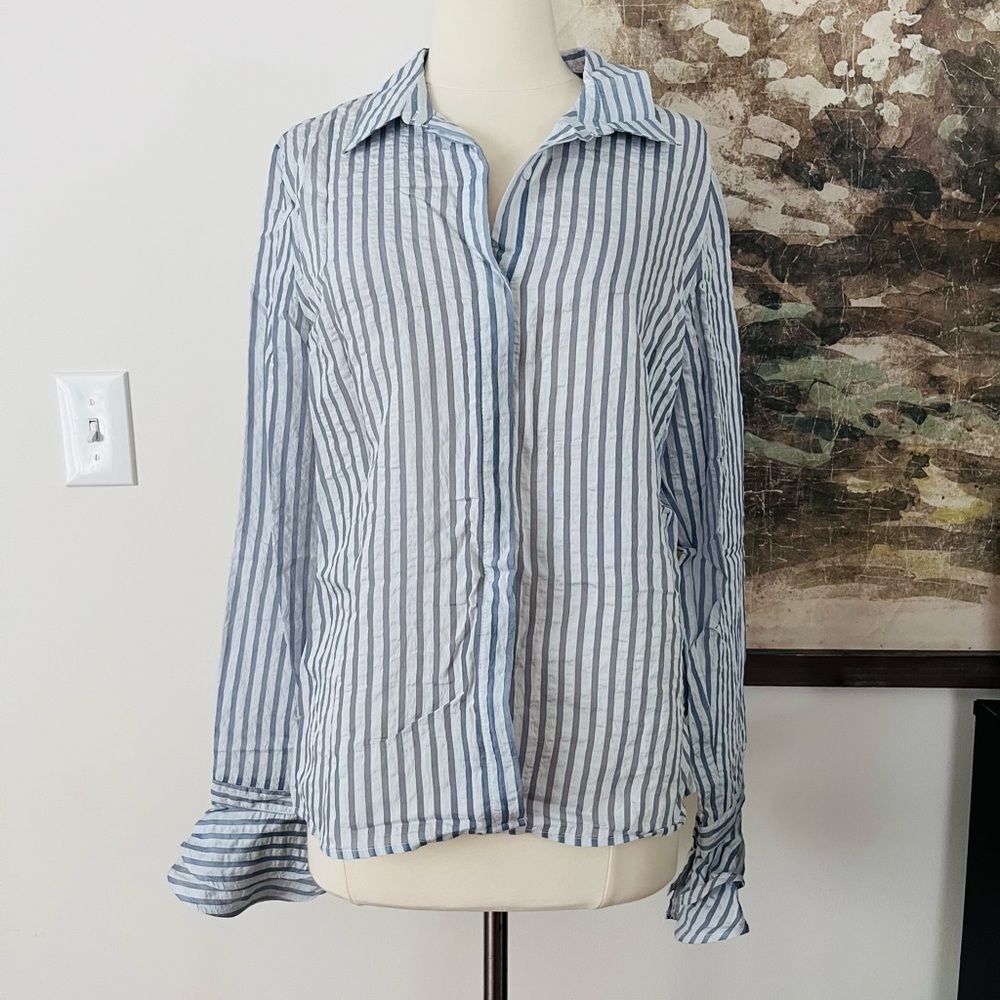 Anthropologie English Factory Striped Button Down Size Large
